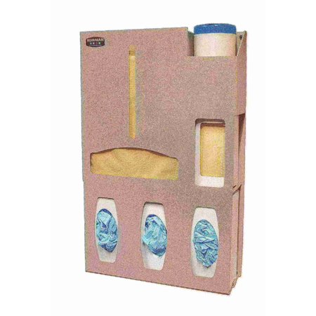 BOWMAN DISPENSERS Protective Wear Organizer-Slimline, Quartz Beige ABS Plastic PS019-0212